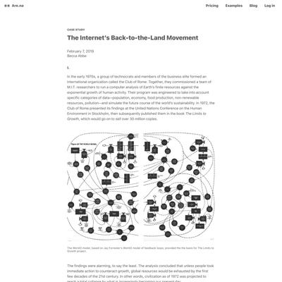 The Internet’s Back-to-the-Land Movement — Are.na
