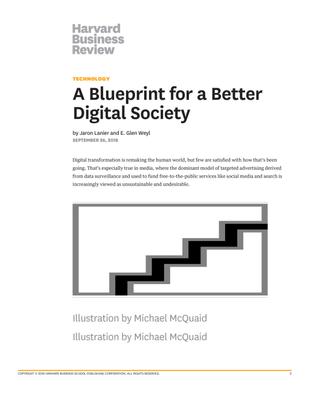 A Blueprint for a Better Digital Society