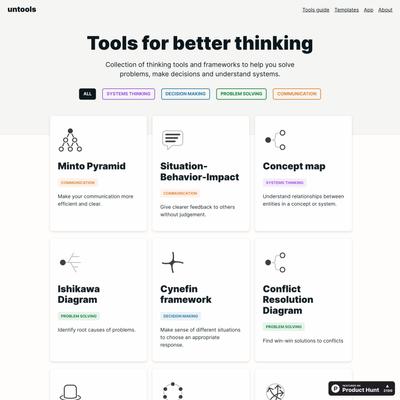 Tools for better thinking