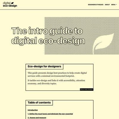 The intro guide to eco-design