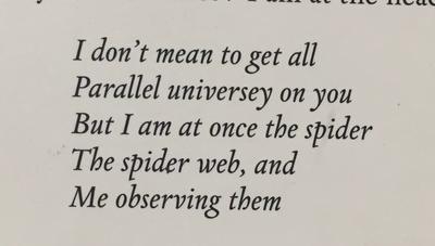 Bernadette Mayer, “I Am Proactive Ephemeral Epiphytic Residue” in Works & Days