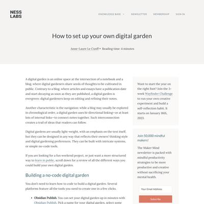 How to set up your own digital garden
