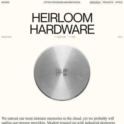 Heirloom Hardware — MODEM