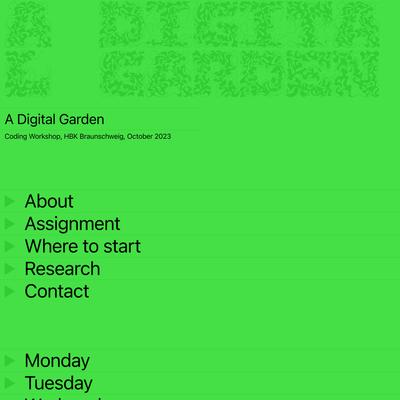 A Digital Garden