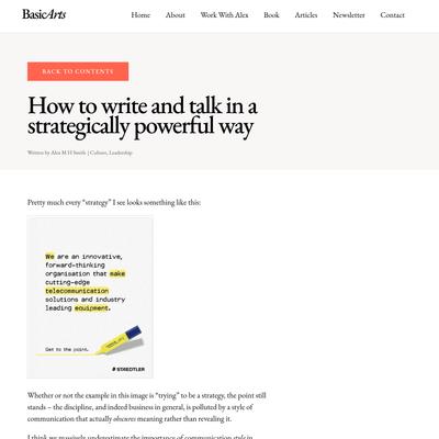 How to write and talk in a strategically powerful way - Basic Arts