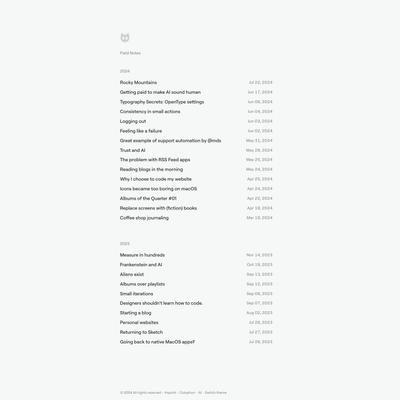 Field Notes | ERYC—Software Designer