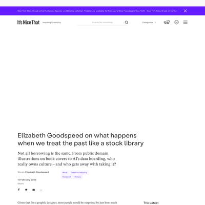 Elizabeth Goodspeed on what happens when we treat the past like a stock library