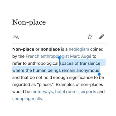 Non-place