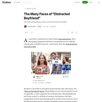 The Many Faces of "Distracted Boyfriend"