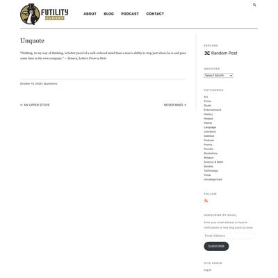 Unquote - Futility Closet
