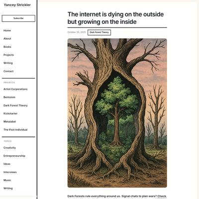 The internet is dying on the outside but growing on the inside