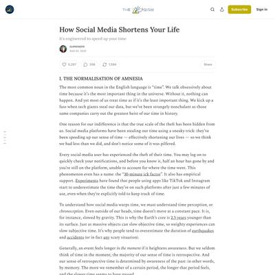 How Social Media Shortens Your Life
