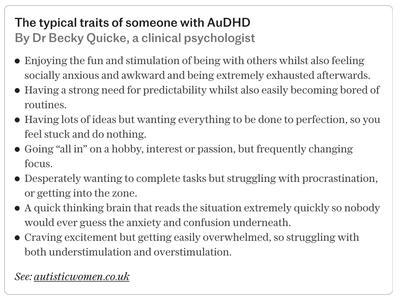 The typical traits of someone with AuDHD