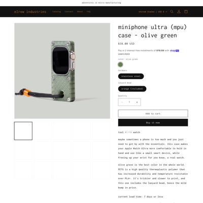 miniphone ultra (mpu) case - olive green