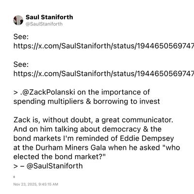 Tweet by @SaulStaniforth