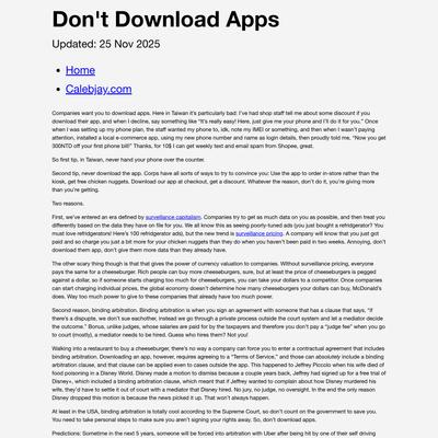 Don’t Download Apps