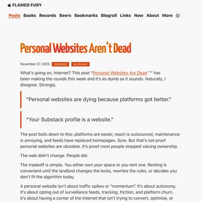 Personal Websites Aren’t Dead