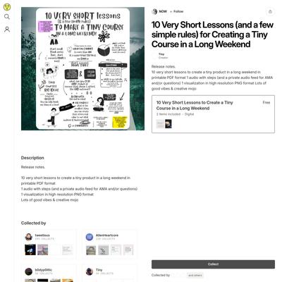10 Very Short Lessons (and a few simple rules) for Creating a Tiny Course in a Long Weekend | Metalabel
