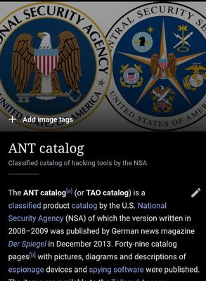 ANT catalog - Wikipedia