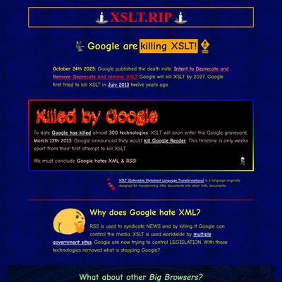 Google are killing XSLT!