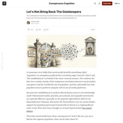 Let’s Not Bring Back The Gatekeepers