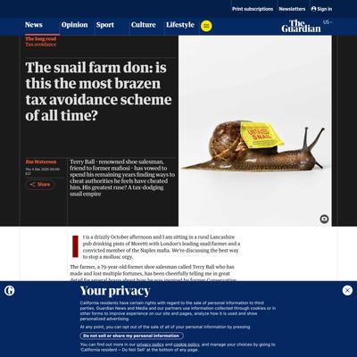 The snail farm don: is this the most brazen tax avoidance scheme of all time?
