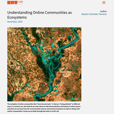 Understanding Online Communities as Ecosystems