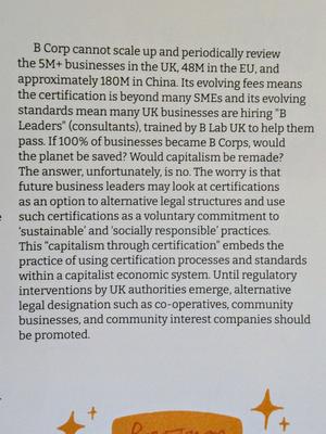 B Corps can't save the world