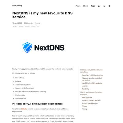 NextDNS is my new favourite DNS service