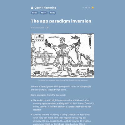 The app paradigm inversion