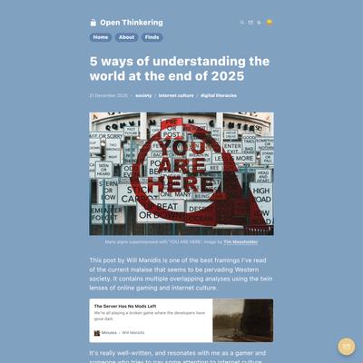 5 ways of understanding the world at the end of 2025