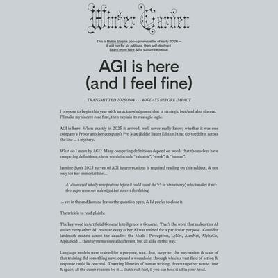 AGI is here (and I feel fine)