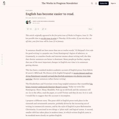 The great shift of English prose