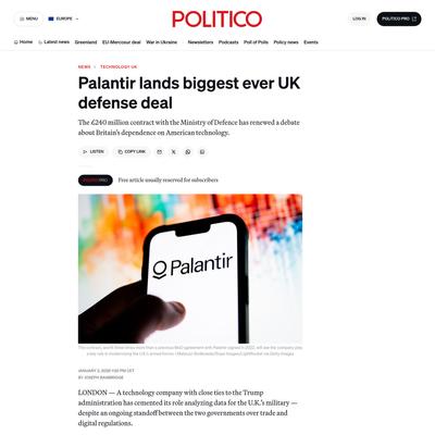 Palantir lands biggest ever UK defense deal