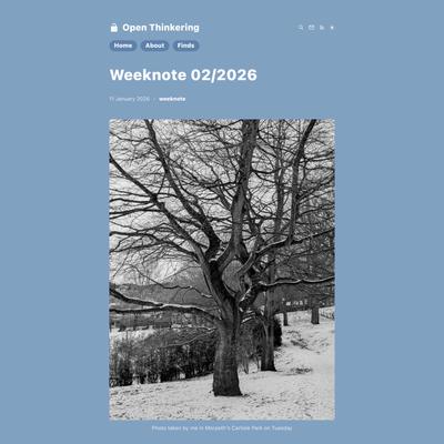 Weeknote 02/2026