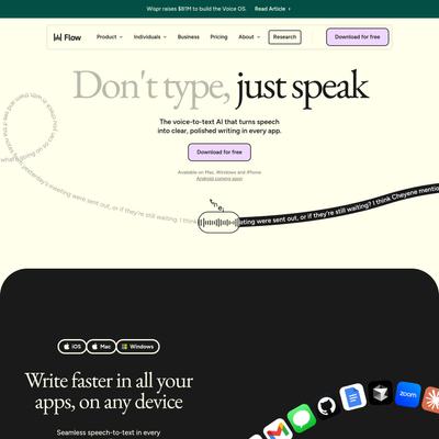 Wispr Flow | Effortless Voice Dictation