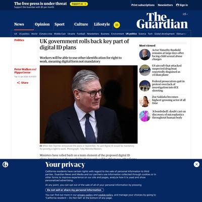 UK government rolls back key part of digital ID plans