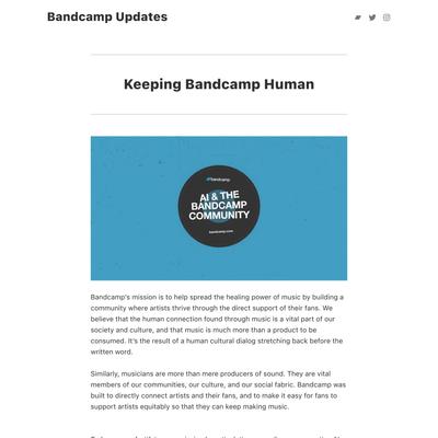 Bandcamp’s Mission and Our Approach to Generative AI