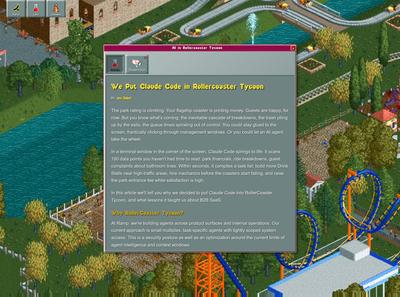 AI Plays Rollercoaster Tycoon