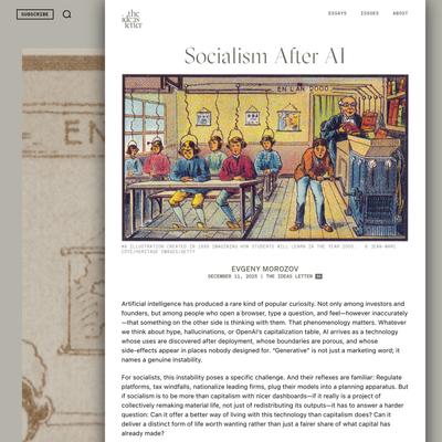 Socialism After AI - The Ideas Letter