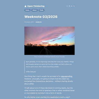 Weeknote 03/2026