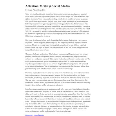 Attention Media ≠ Social Media