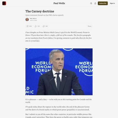 The Carney doctrine - Paul Wells