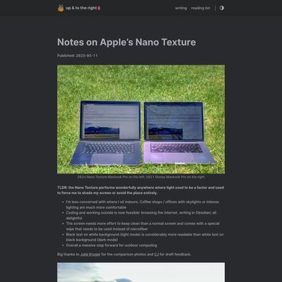 Notes on Apple's Nano Texture