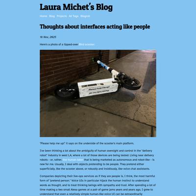 Thoughts about interfaces acting like people | Laura Michet's Blog
