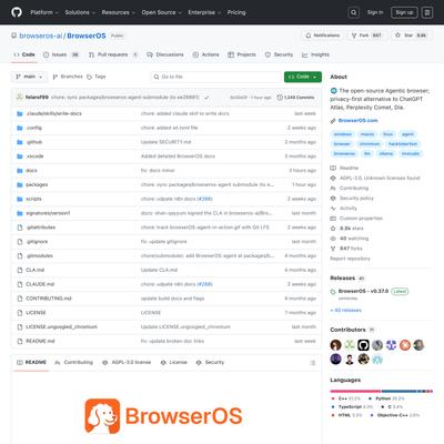 GitHub - browseros-ai/BrowserOS: 🌐 The open-source Agentic browser; privacy-first alternative to ChatGPT Atlas, Perplexity Comet, Dia.