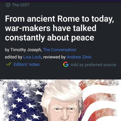 From ancient Rome to today, war-makers have talked constantly about peace
