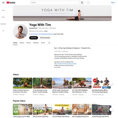 Yoga With Tim - YouTube