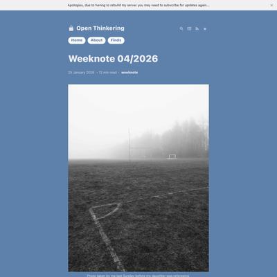 Weeknote 04/2026