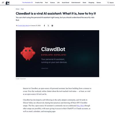 Clawdbot AI assistant: What it is, how to try it | Mashable